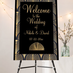 Art Deco Gatsby Wedding Welcome Sign