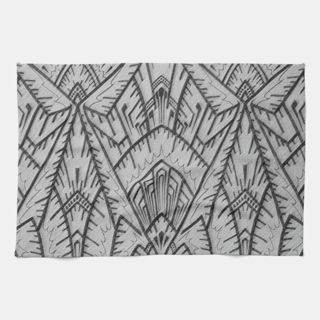 Art Deco Geo Kitchen Towel (Horizontal)