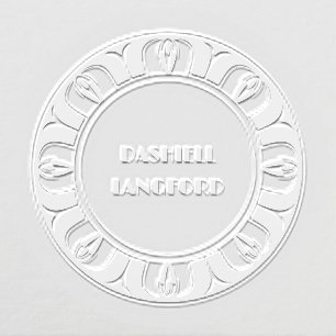 Art Deco Geometric Arch Name Embosser