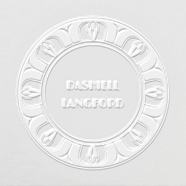 Art Deco Geometric Arch Name Embosser (Design)
