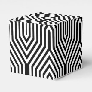 Art Deco Geometric - black and white Favor Boxes