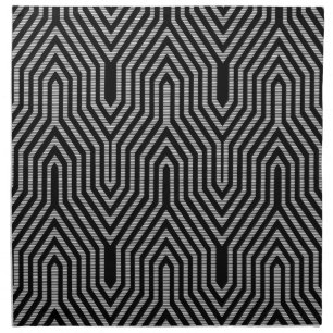 Art Deco Geometric - black and white Napkin