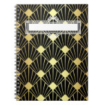 Art Deco Geometric Blank Planner/Calendar Notebook