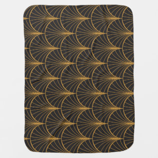 Art Deco Geometric Circles Pattern Baby Blanket