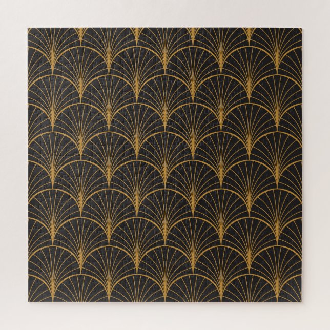 Art Deco Geometric Circles Pattern Jigsaw Puzzle (Vertical)