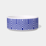 Art Deco Geometric - cobalt blue and white Bowl<br><div class="desc">Textile pattern based on the geometry of Art Deco architectural details - vivid cobalt blue with crisp white</div>