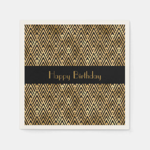 Art Deco Geometric Customizable Party Napkins