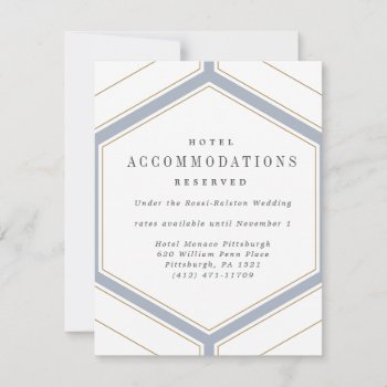 Art Deco Geometric Diamond Wedding Details Card by blush_printables at Zazzle