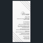Art Deco Geometric Diamond Wedding Menu Card<br><div class="desc">Gorgeous,  on-trend wedding invitations featuring a diamond geometric design. All black text makes this design truly stand out. Perfect for an art-deco or ultra-mod wedding,  they're classic and classy with a chic geometric touch.</div>