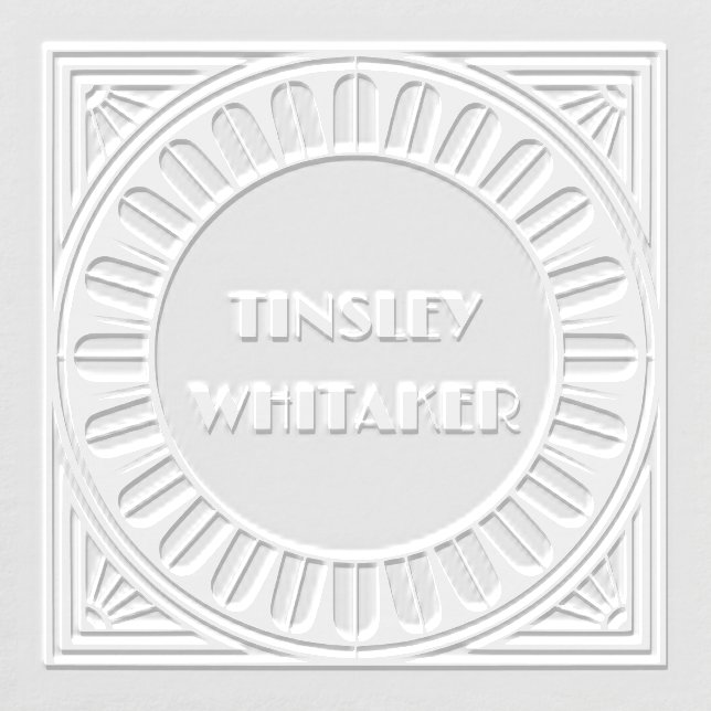 Art Deco Geometric Fan Name Embosser (Design)