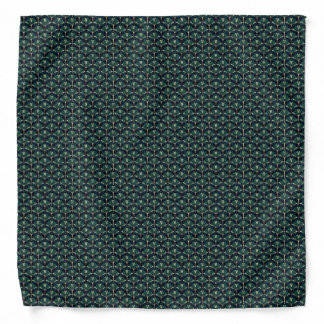 Art Deco Geometric Fan Pattern | Emerald & Gold Te Bandana