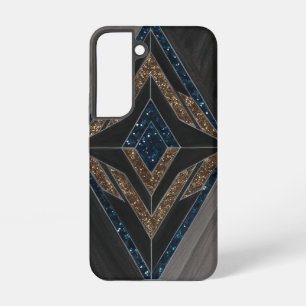 Art Deco Geometric Glitter Samsung Galaxy S22 Case