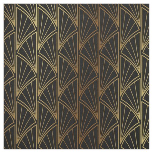 Art Deco Geometric Gold Foil ID492 Fabric