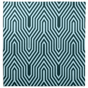 Art Deco Geometric - indigo and ice blue Napkin