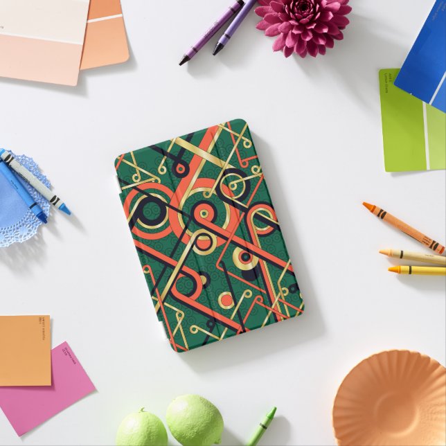 Art Deco Geometric iPad Cover  (In Situ)