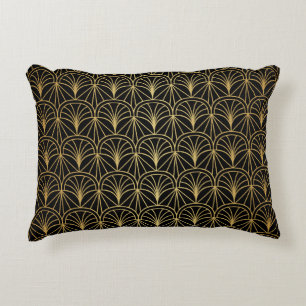 Art Deco Geometric Minimalistic Pattern Accent Pillow