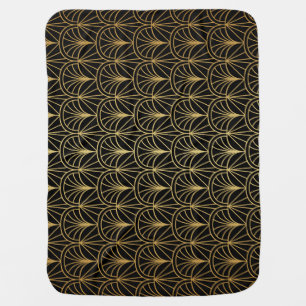 Art Deco Geometric Minimalistic Pattern Baby Blanket