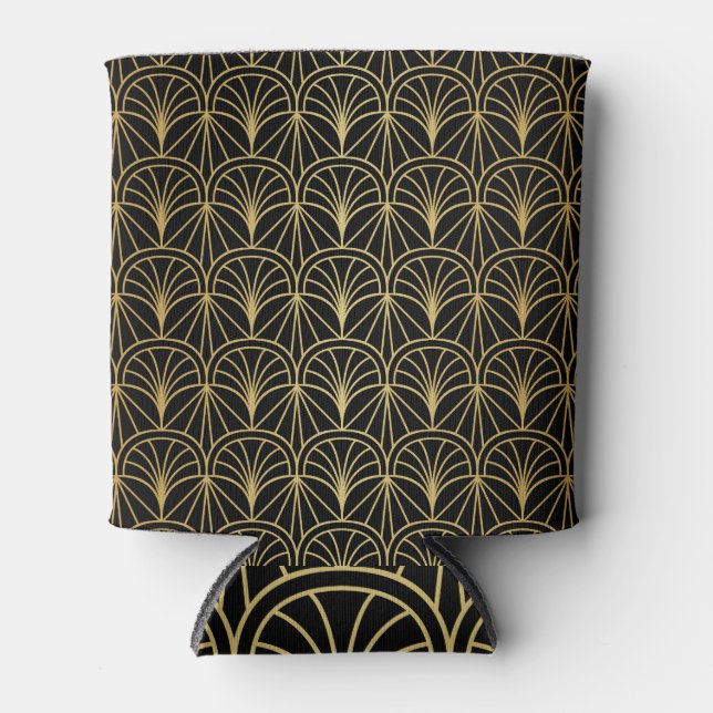 Art Deco Geometric Minimalistic Pattern Can Cooler (Front)