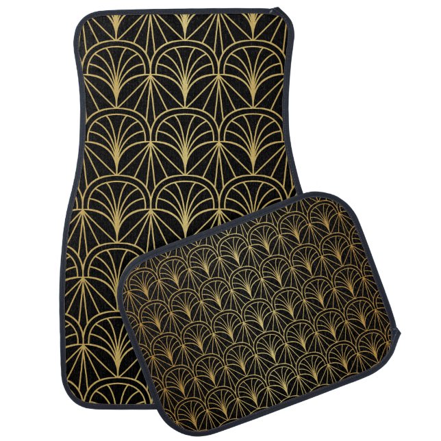 Art Deco Geometric Minimalistic Pattern Car Floor Mat (Set)