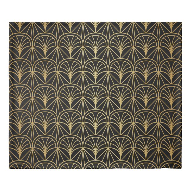 Art Deco Geometric Minimalistic Pattern Duvet Cover (Front)