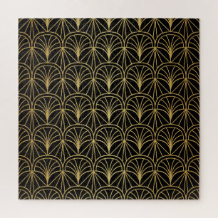 Art Deco Geometric Minimalistic Pattern Jigsaw Puzzle
