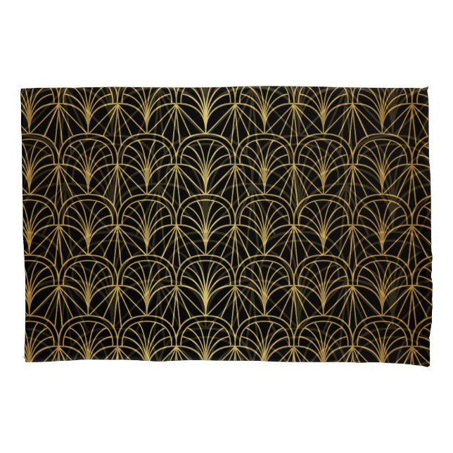 Art Deco Geometric Minimalistic Pattern Pillow Case (Front)
