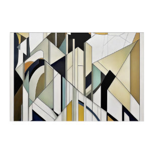 Art Deco Geometric Mosaic Acrylic
