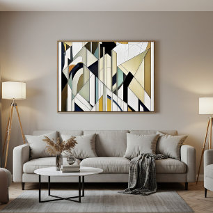 Art Deco Geometric Mosaic Poster