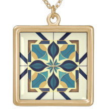 Art Deco Geometric Necklace