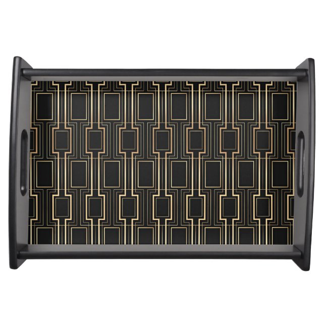 Art Deco Geometric Pattern Serving Tray (Front)