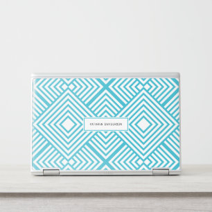ART DECO geometric pattern simple fresh turquoise HP Laptop Skin