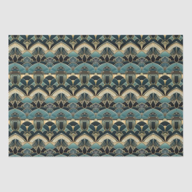 Art Deco Geometric Patterned Thin Tissue Paper (Front)