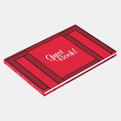 Art Deco Geometric Red Black 
