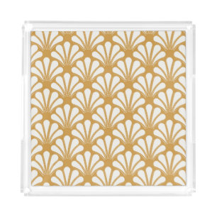 Art Deco Geometric Sea Shell Acrylic Tray