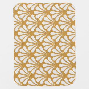 Art Deco Geometric Sea Shell Baby Blanket