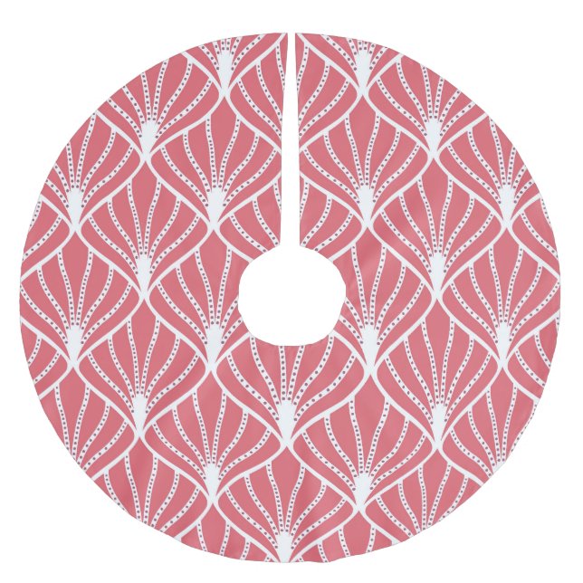 Art Deco, geometric seamless pattern. Brushed Polyester Tree Skirt (Front)