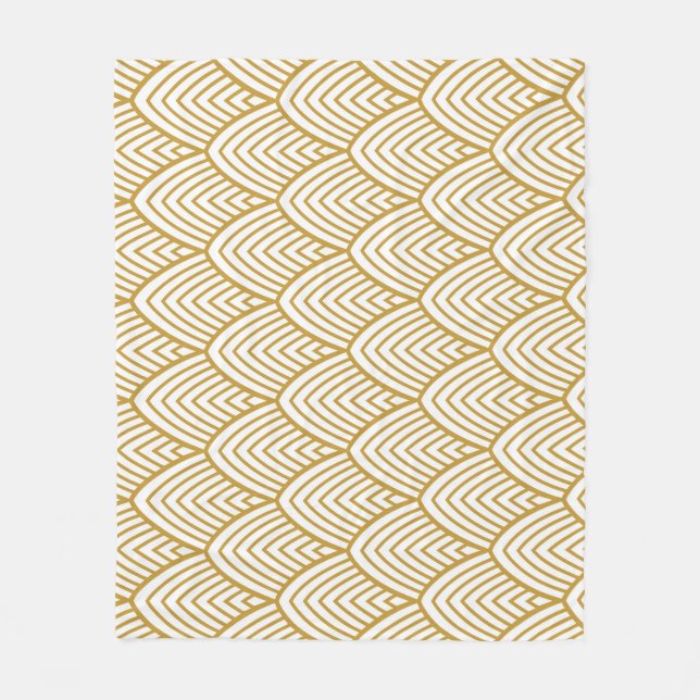 Art Deco geometric seamless pattern. Fleece Blanket (Front)