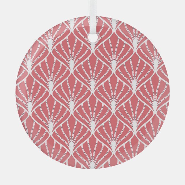 Art Deco, geometric seamless pattern. Glass Ornament (Front)