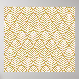 Art Deco geometric seamless pattern. Poster