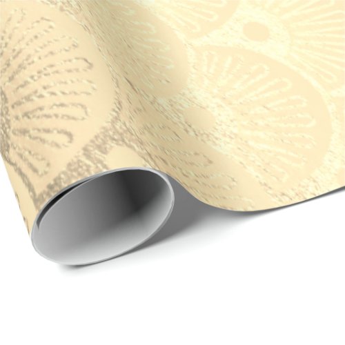 Art Deco Geometric Seashells Gold Foxier Wrapping Paper