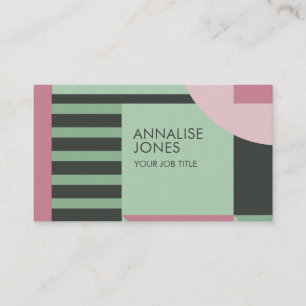 Art Deco Geometric Shapes Business Card