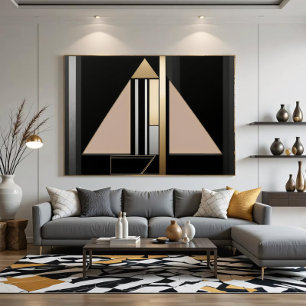 Art Deco Geometric Structure Canvas Print