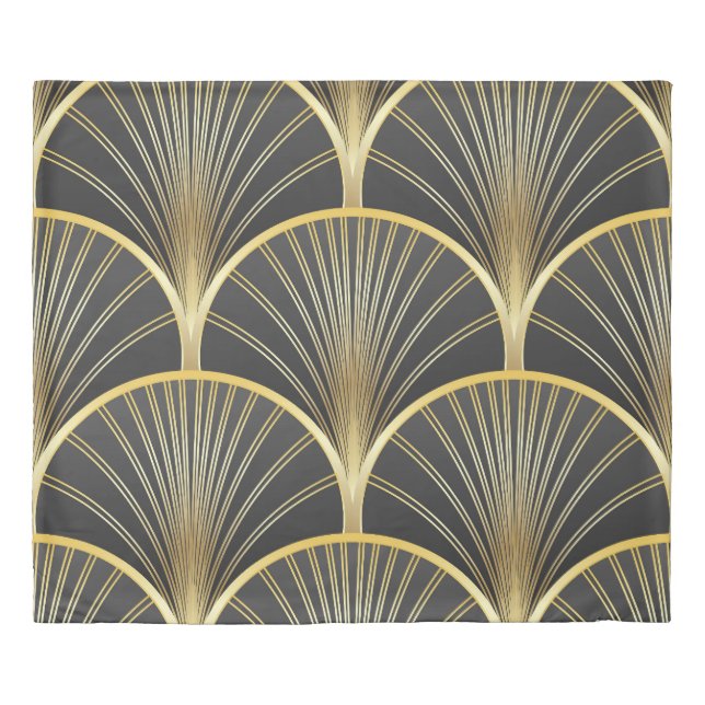 Art Deco Geometric Texture Illustration Duvet Cover (Front)