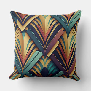 Art Deco Geometric Throw Pillow