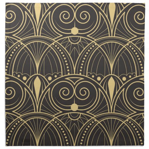 Art Deco Geometric Tiles Luxury Cloth Napkin
