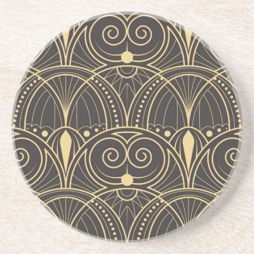 Art Deco Geometric Tiles Luxury Coaster