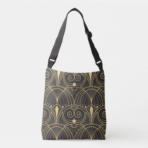 Art Deco Geometric Tiles Luxury Crossbody Bag