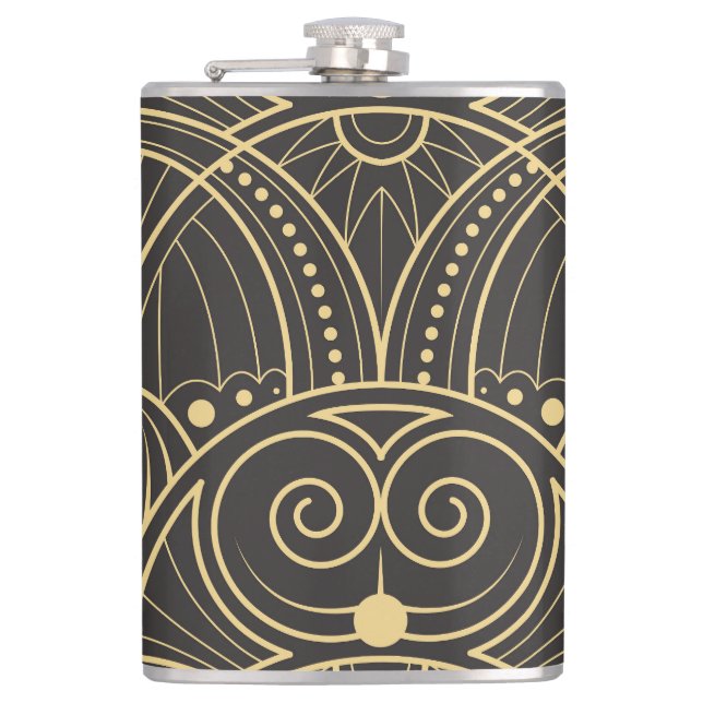 Art Deco Geometric Tiles Luxury. Flask (Front)