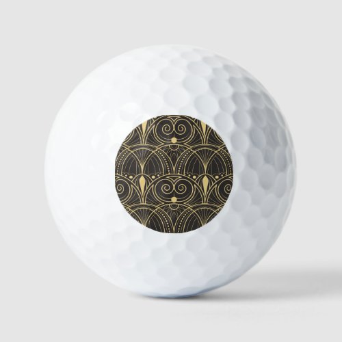 Art Deco Geometric Tiles Luxury Golf Balls