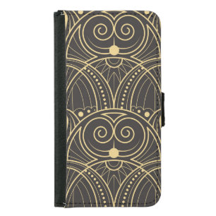 Art Deco Geometric Tiles Luxury. Samsung Galaxy S5 Wallet Case